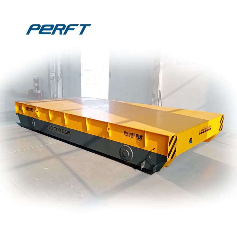 Heavy Load Material Rail Flatbed Transfer Carts For 